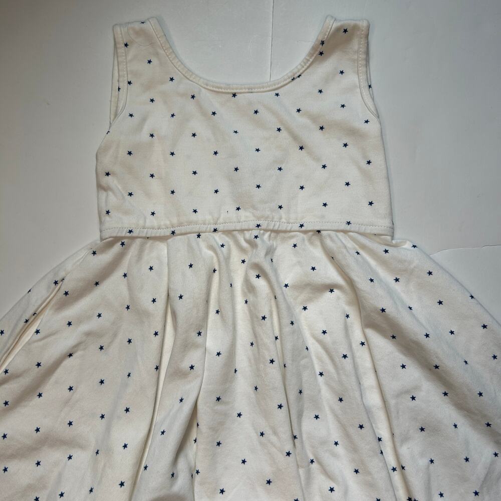 Omi Jo Well Dressed Wolf Girls White & Navy Blue Star Print Twirl Dress Size 2 - Picture 2 of 6